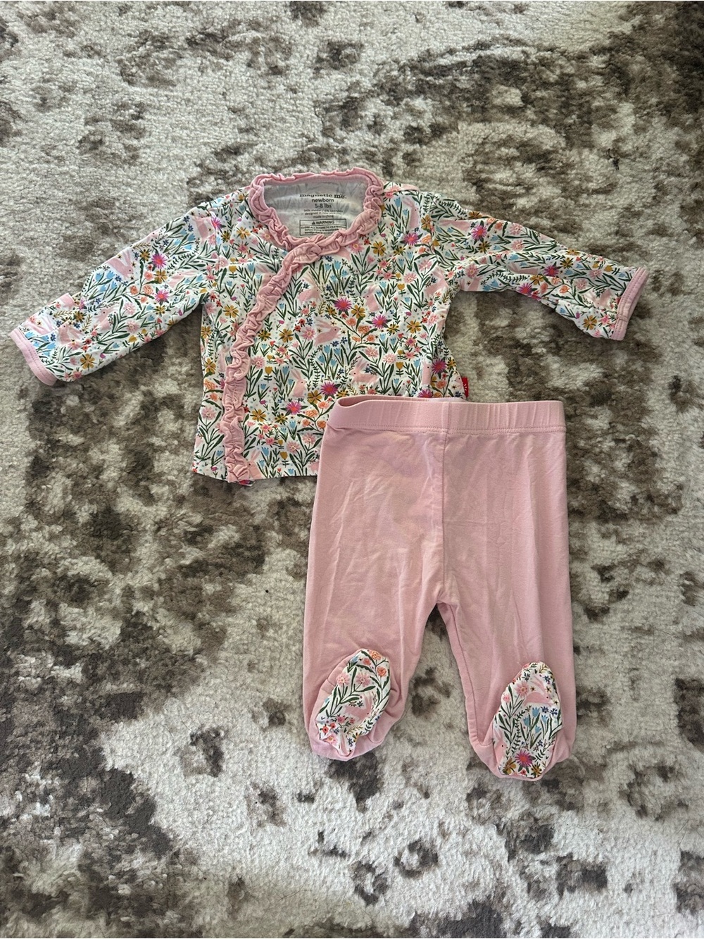 Magnetic Me Pink Floral Newborn Set
